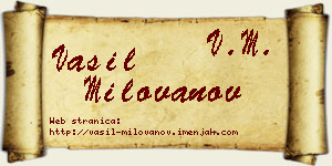 Vasil Milovanov vizit kartica